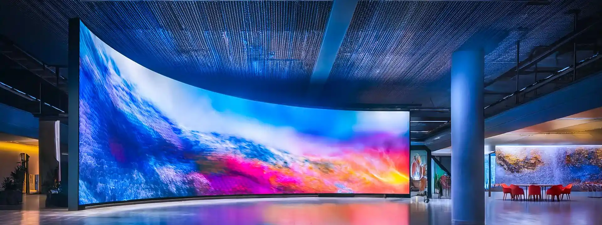 curved creative rental led display